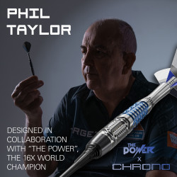 jeu de  flechettes pointe acier Phil Taylor Power Chrono elek 95% en 18g chez target