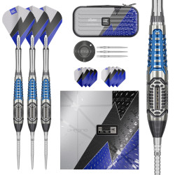 jeu de flechettes pointe acier Phil Taylor Power Chrono SP Target en 24g avec le système swiss point