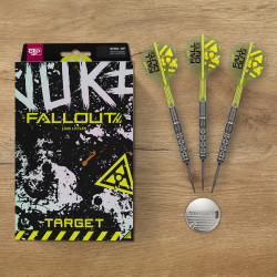 les fléchettes Luke Littler Nuke Fallout target en 24g sont en tungstène