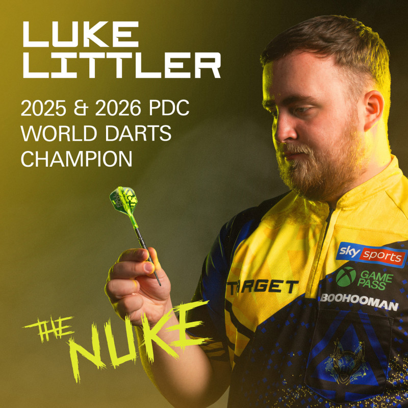 les flechettes Luke Littler Nuke Fallout elek en 19g sont vendues sans étui