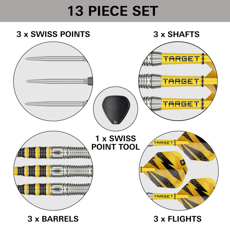 les flechettes Buzz 03 SP target en 23g sont vendues sans étui