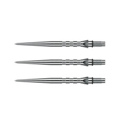 les pointes switch point grooved chrome winmau sont des pointes de flechettes démontables