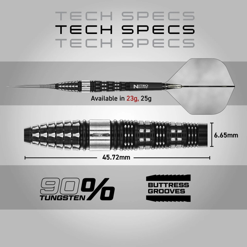 les fléchettes recon torpedo red dragon en 23g de chez  red dragon sont vendues montées