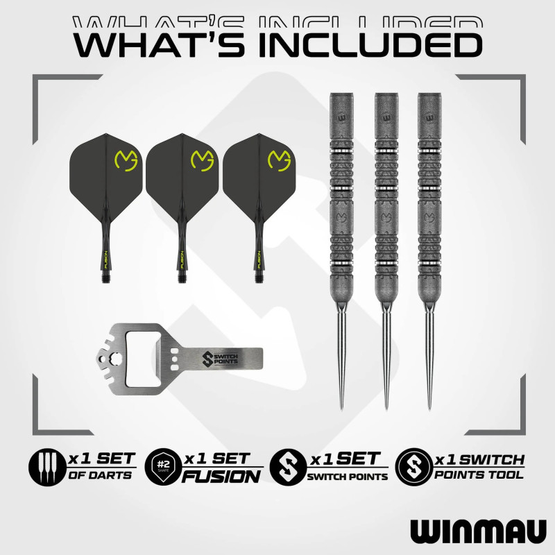 les flechettes Signature edition MVG Switch Point Winmau sont en 23g