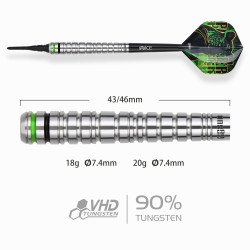 le jeu de flechette pointe nylon Panther c elek one80 en 18g