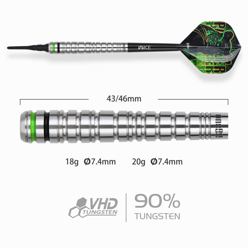 le jeu de flechette pointe nylon Panther c elek one80 en 18g
