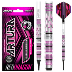 les fléchettes artura elek en 20g de chez  red dragon sont vendues montées