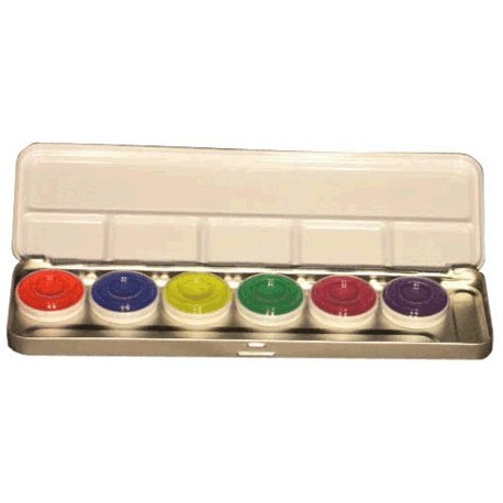 palette 6 couleurs fluo aquacolor